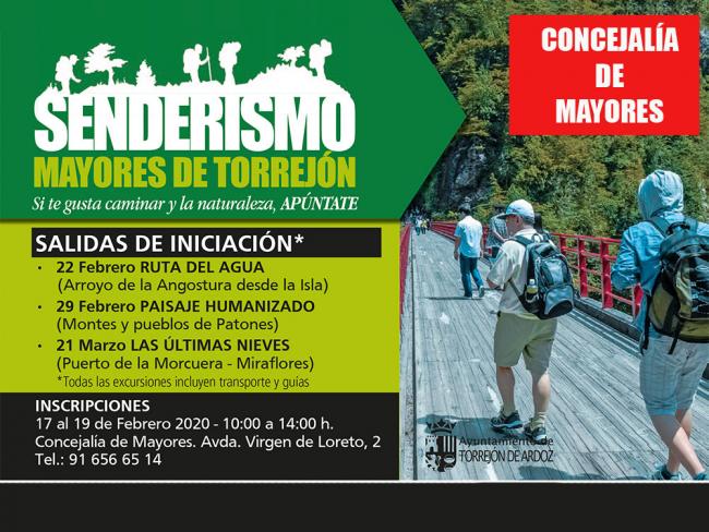 Abierta la inscripción para participar en la primera de las tres salidas de senderismo de la Concejalía de Mayores del Ayuntamiento de Torrejón de Ardoz