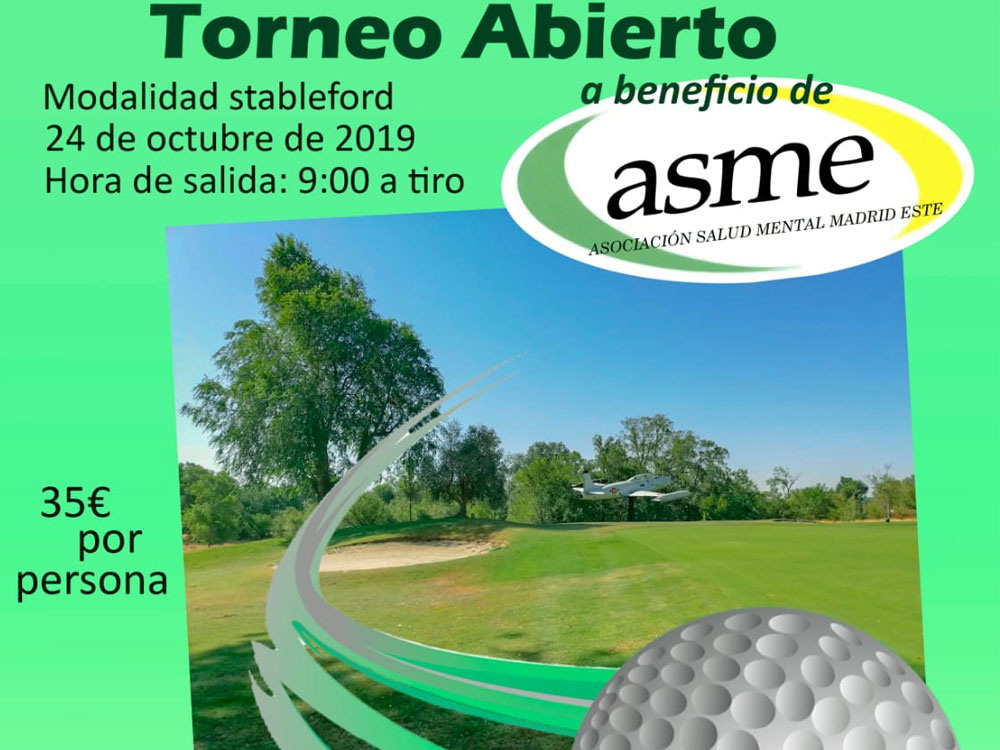 Torrejón de Ardoz acogerá la celebración de un Torneo de Golf a beneficio de la Asociación de Salud Mental Este (ASME) 