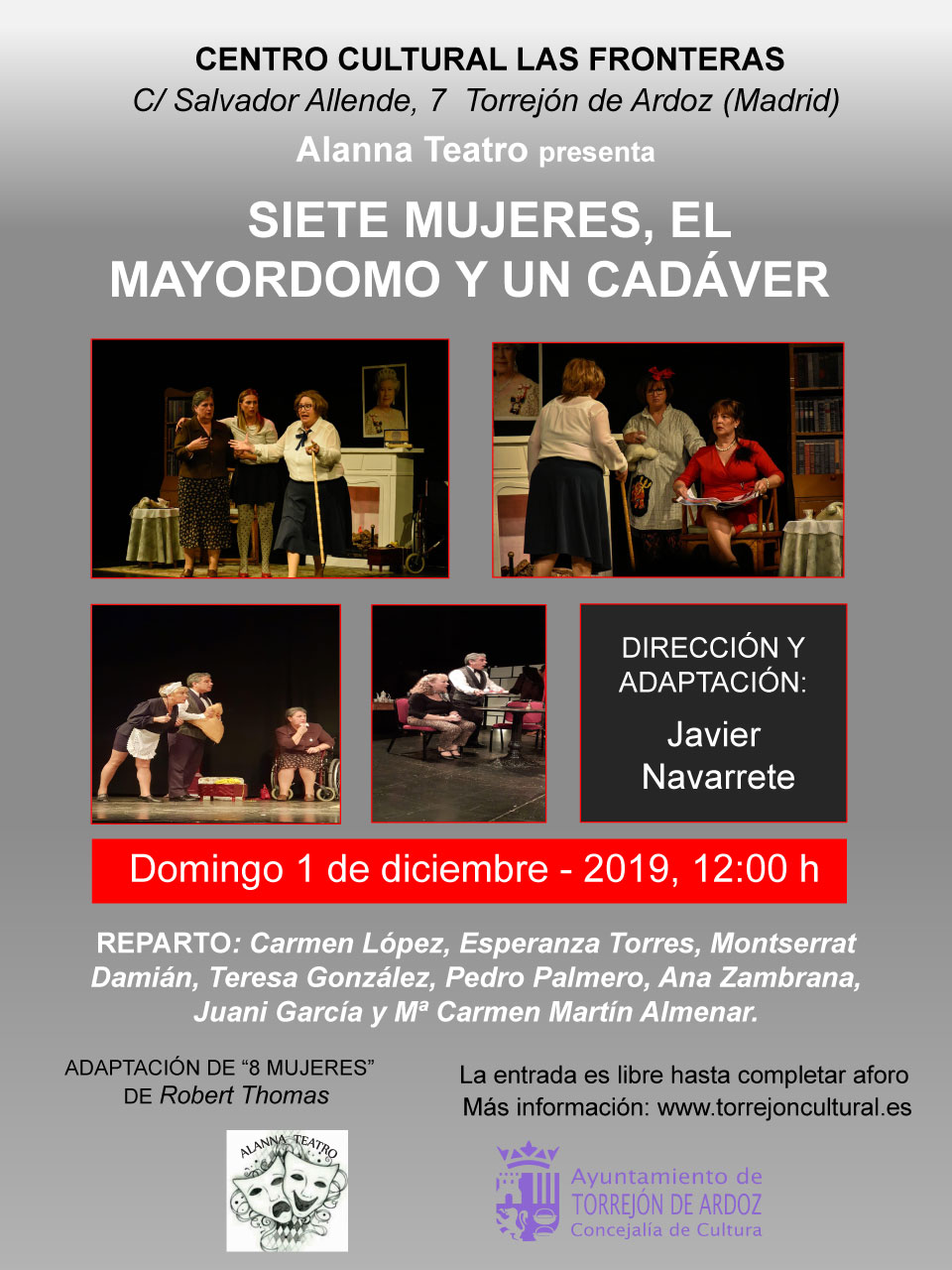 Siete mujeres, el mayordomo y un cadáver