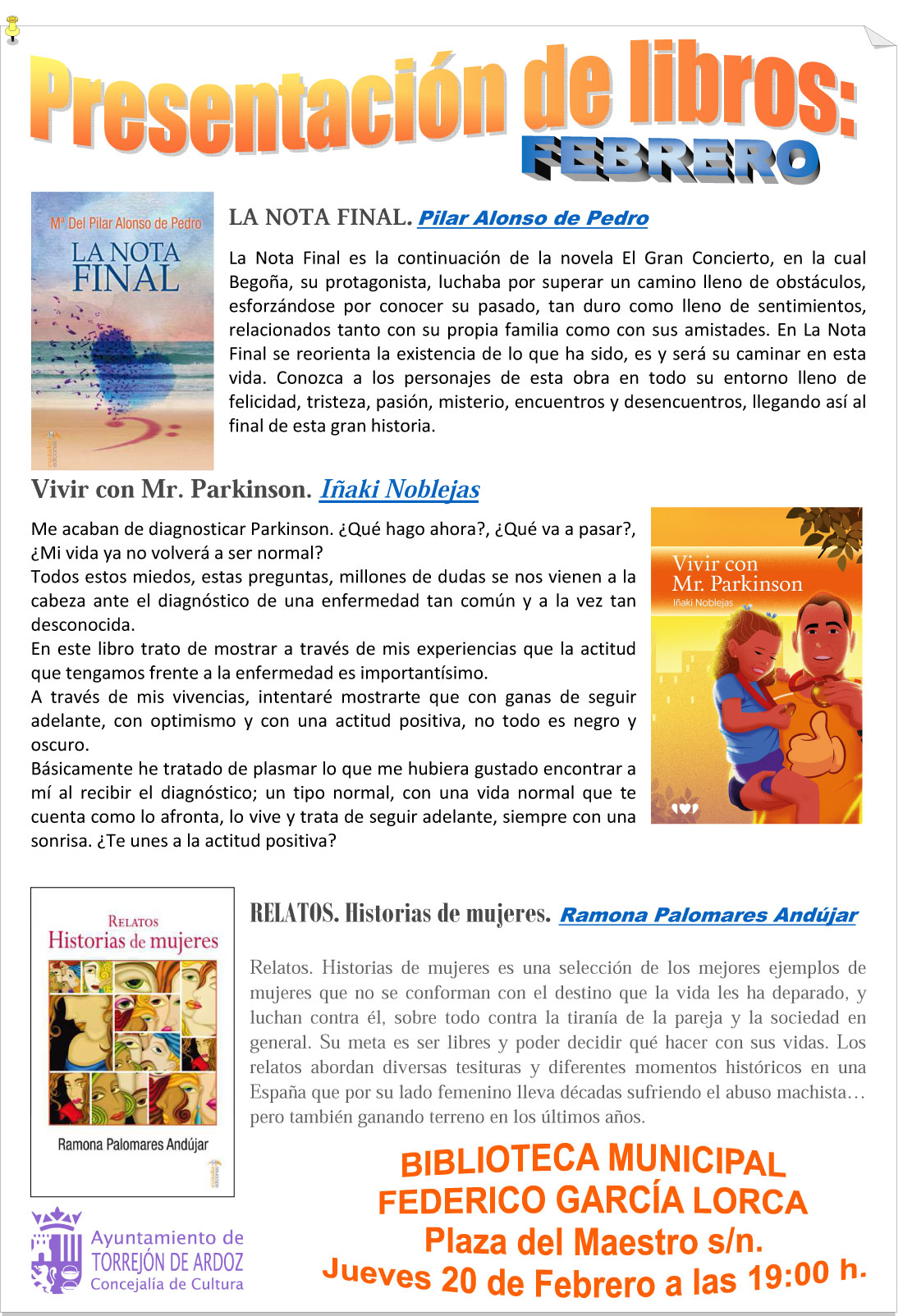 Presentación libros autores locales