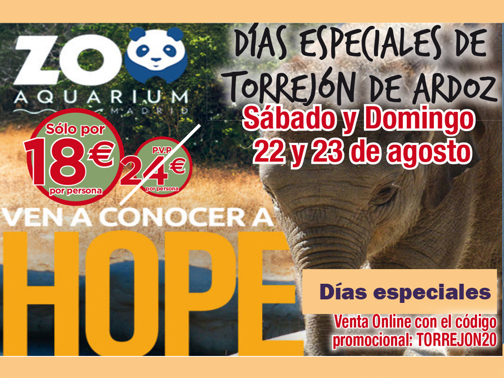 Días especiales Torrejón Zoo