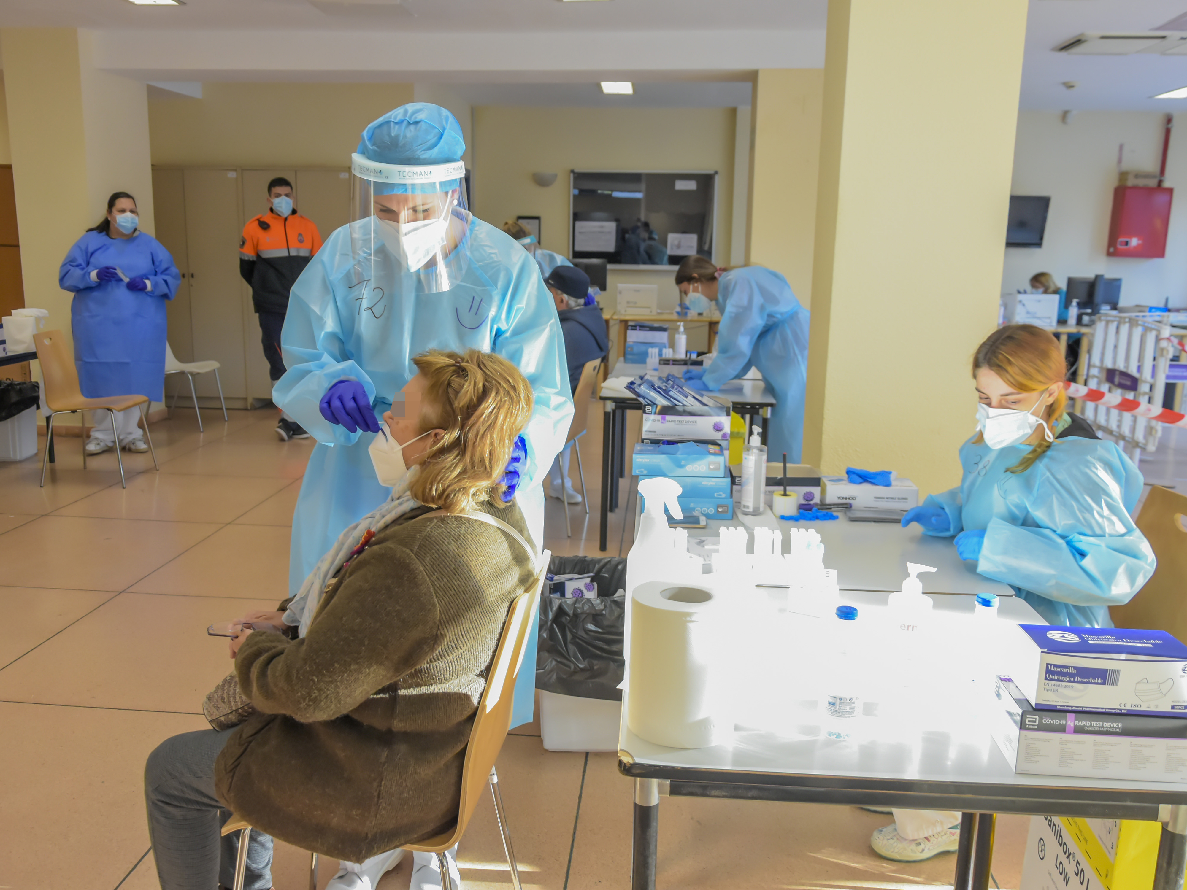 Realización de test antígenos en la Zona Básica de Salud de Brújula