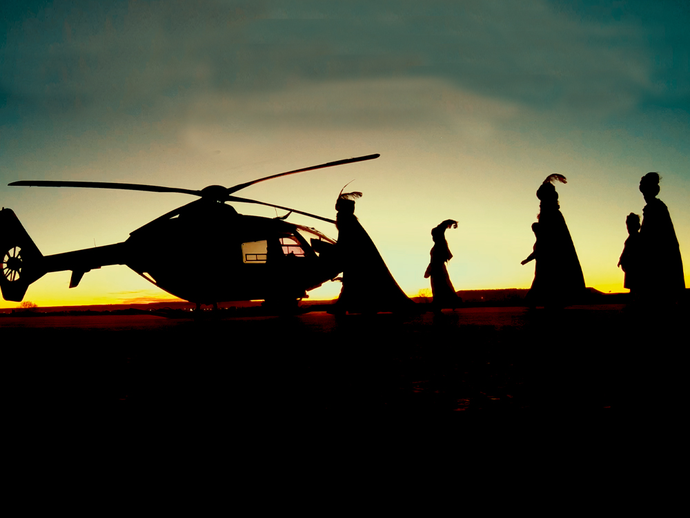 Los Reyes Magos sobrevolarán en helicóptero Torrejón de Ardoz hoy 5 de enero entre las 12 y 13 horas