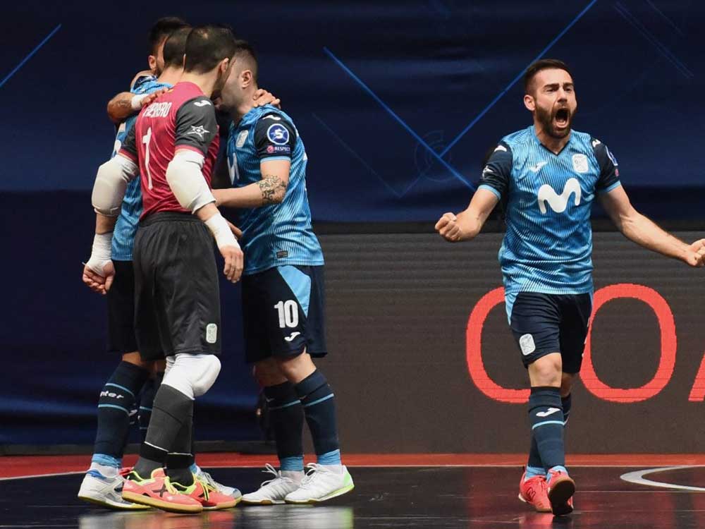 El equipo torrejonero, Movistar Inter, disputa mañana sábado la semifinal de la Copa de Europa de fútbol sala