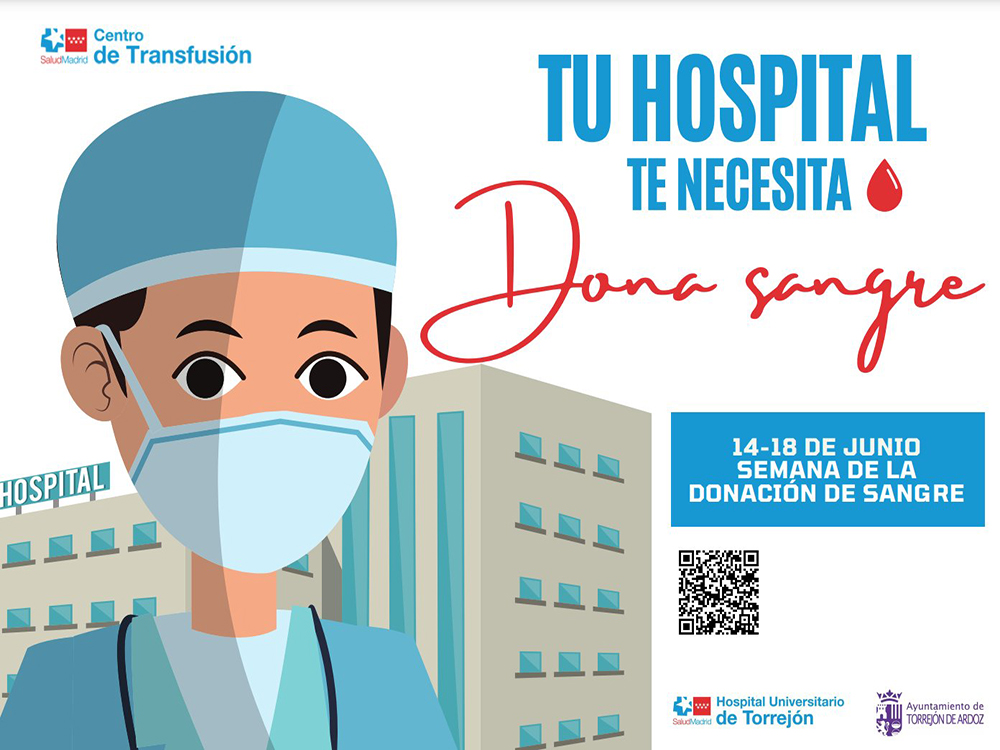 El Hospital Universitario de Torrejón se suma a la semana de la donación de sangre “Tu Hospital te necesita. Dona sangre”