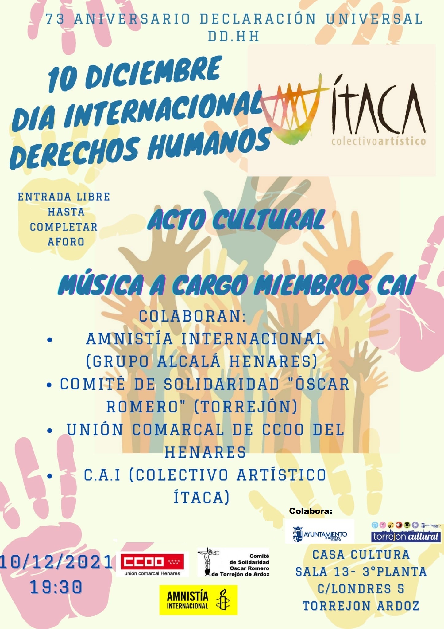 Acto cultural con motivo del Día Internacional de los Derechos Humanos