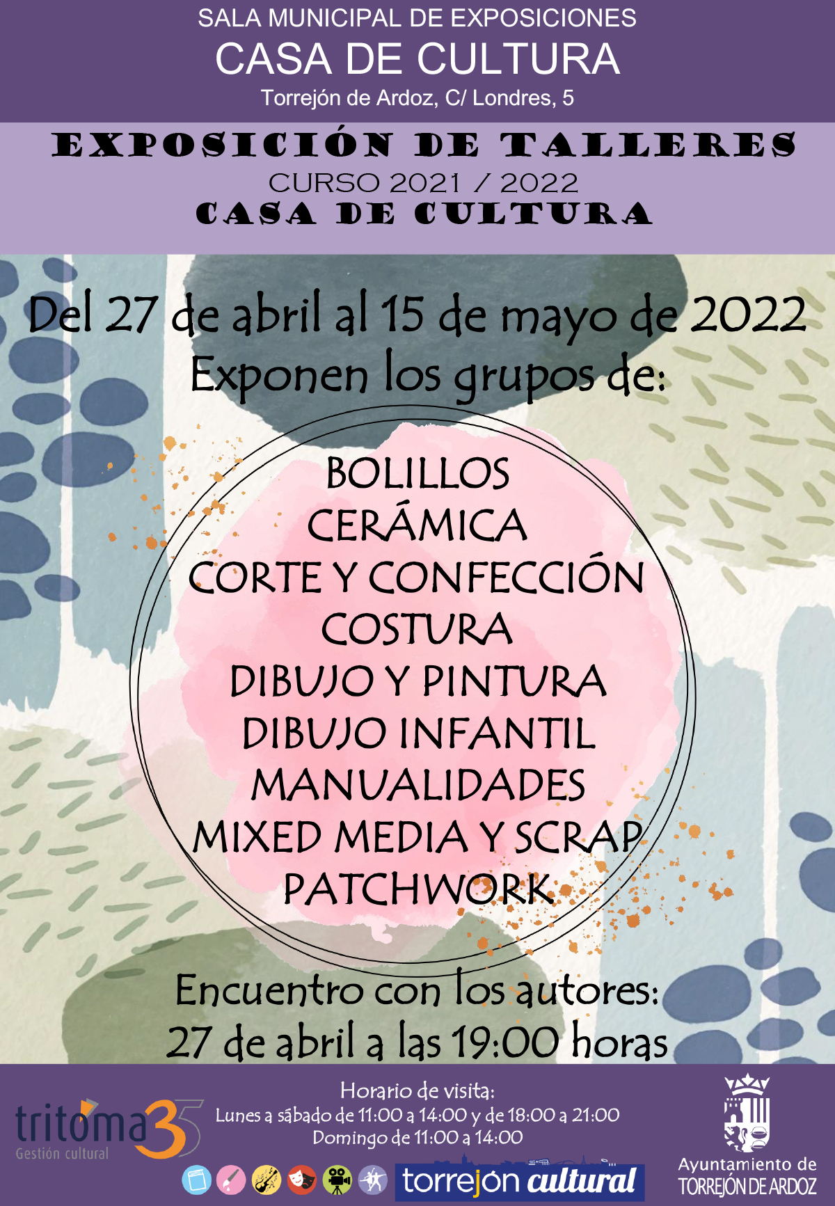 Exposición de talleres de los cursos de la Casa de Cultura