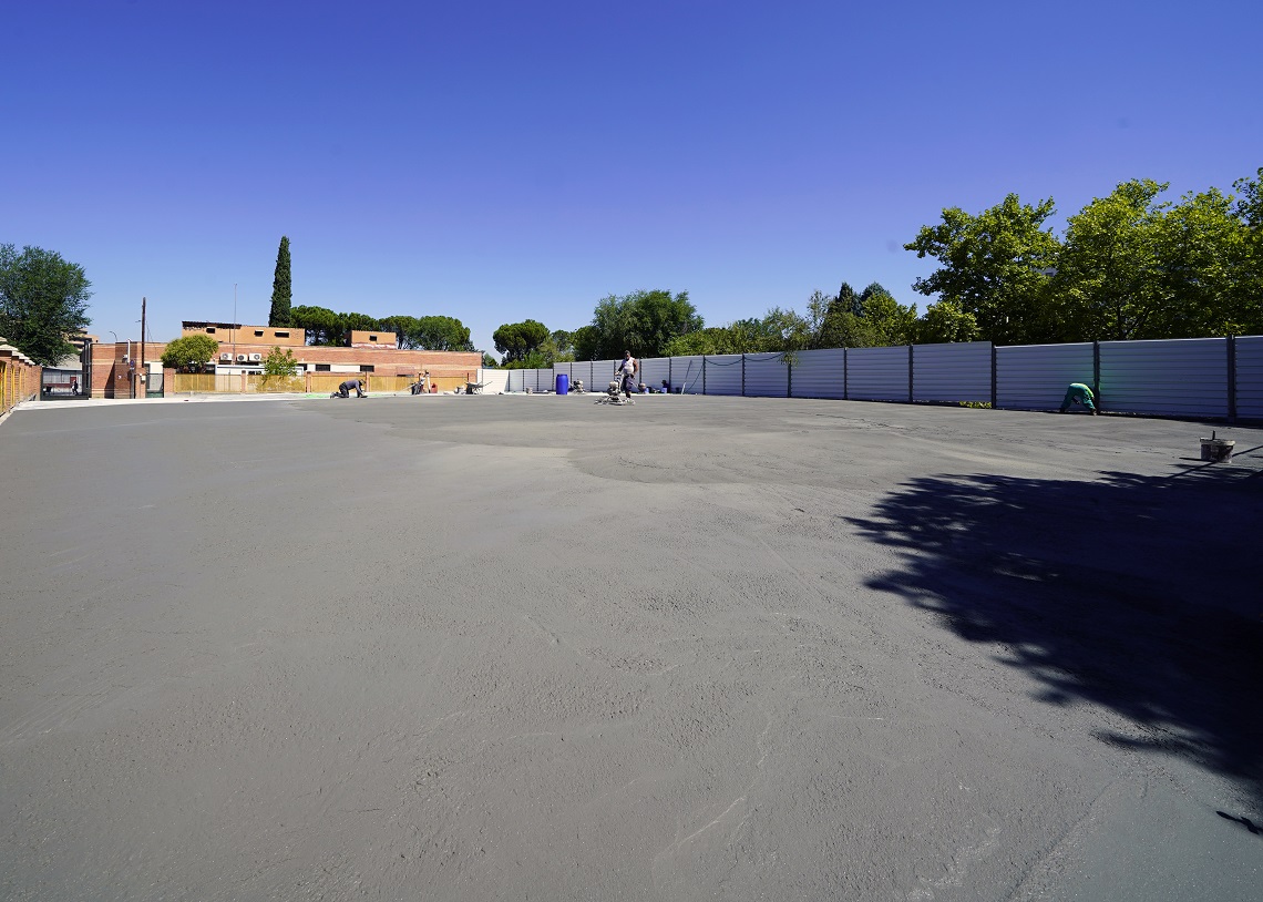 Obras del nuevo aparcamiento en el Parque de Cataluña