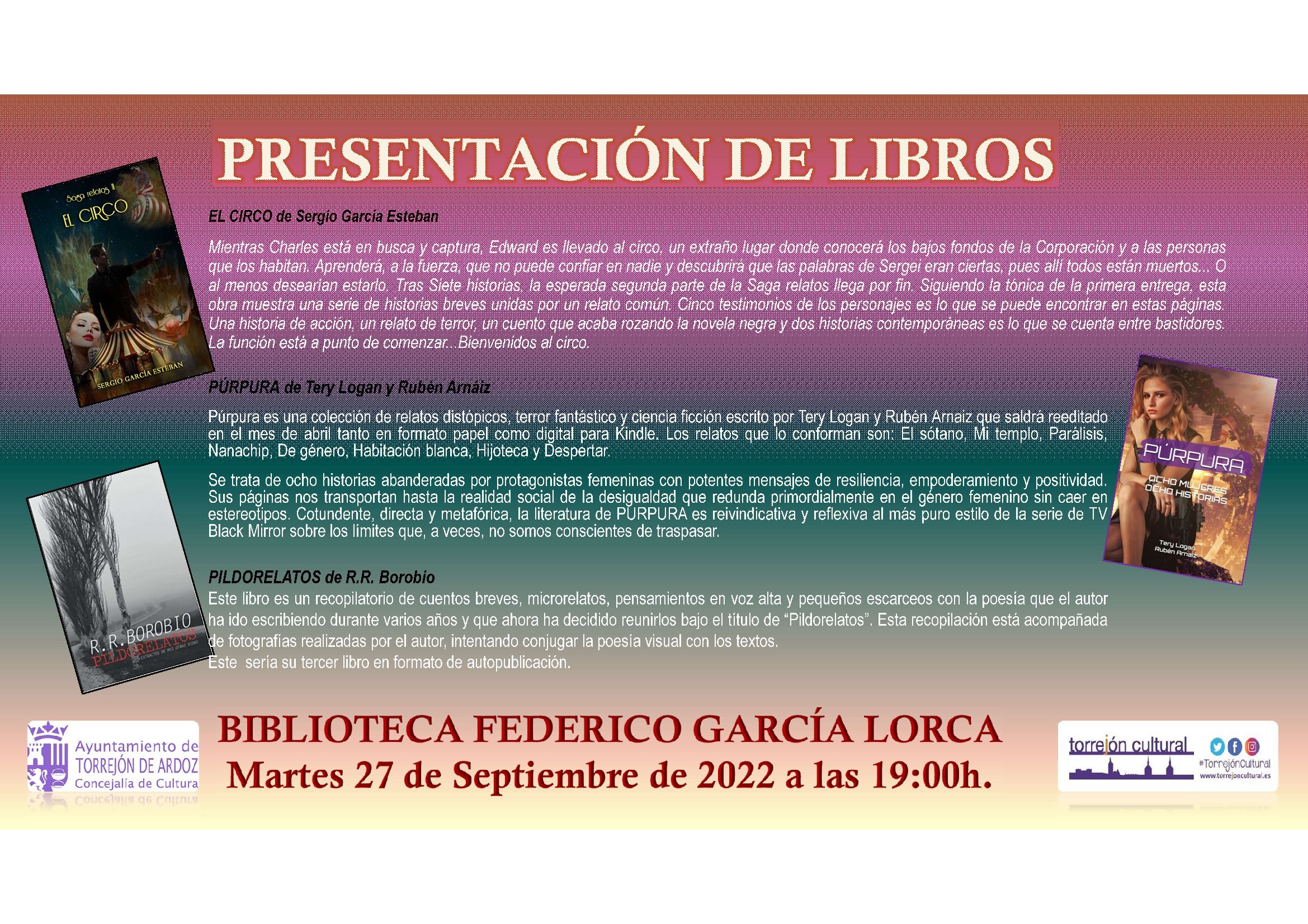 Presentación de libros de autores locales