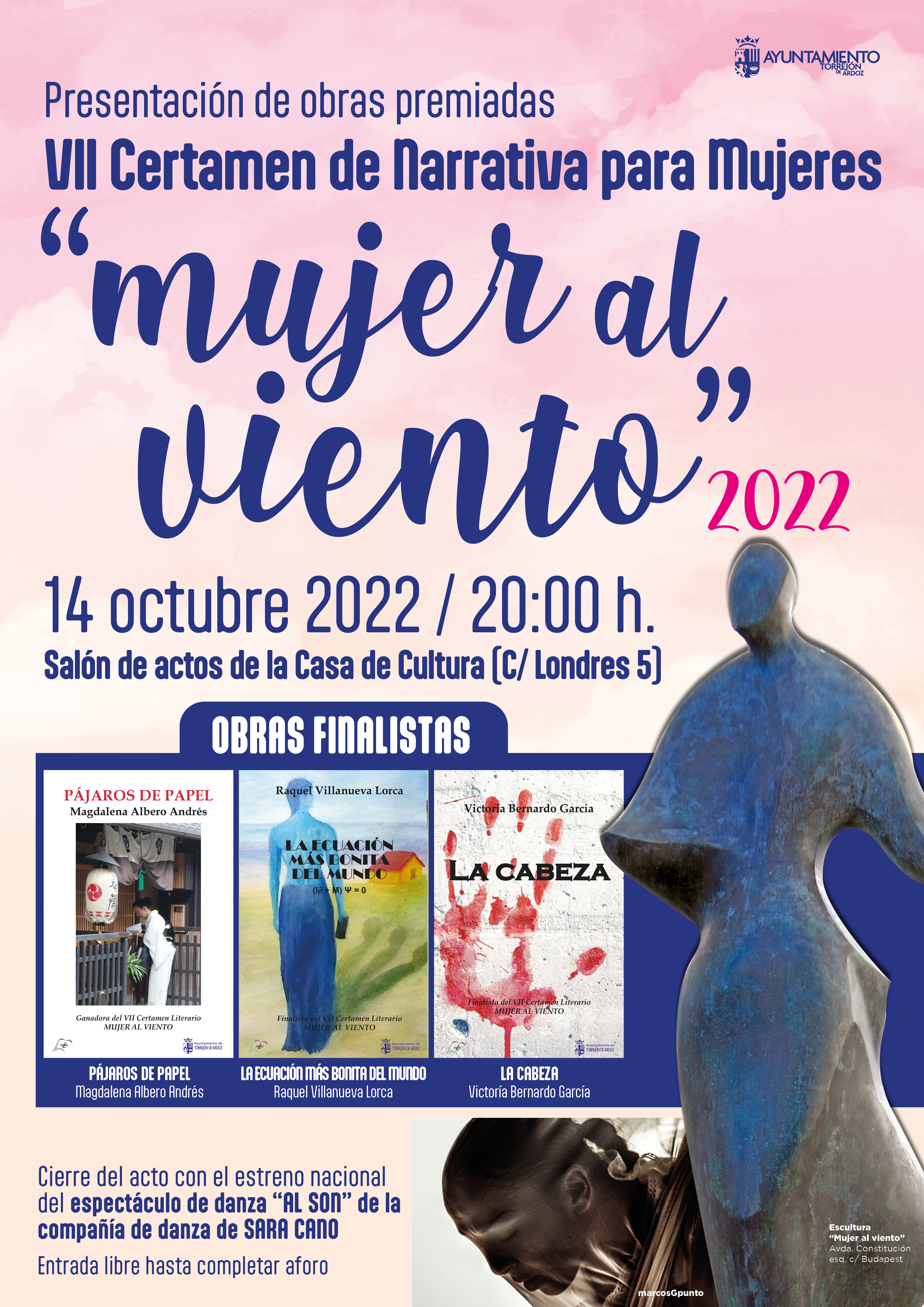 Presentación obras premiadas VII Certamen de Narrativa para Mujeres "Mujer al viento"