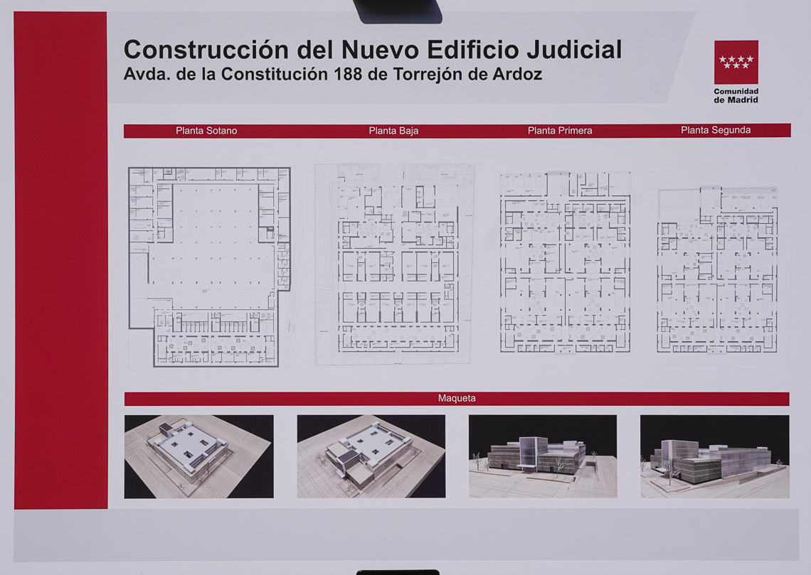 Avanzan a buen ritmo las obras del Palacio de Justicia de Torrejón de Ardoz que está construyendo la Comunidad de Madrid en la parcela cedida por el Ayuntamiento