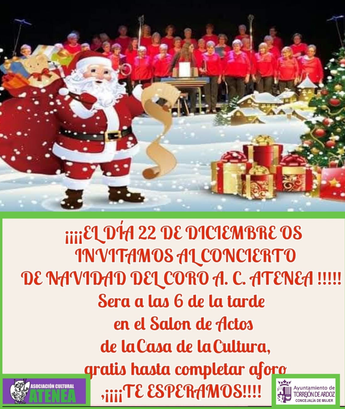 Concierto de Navidad del coro de ATENEA