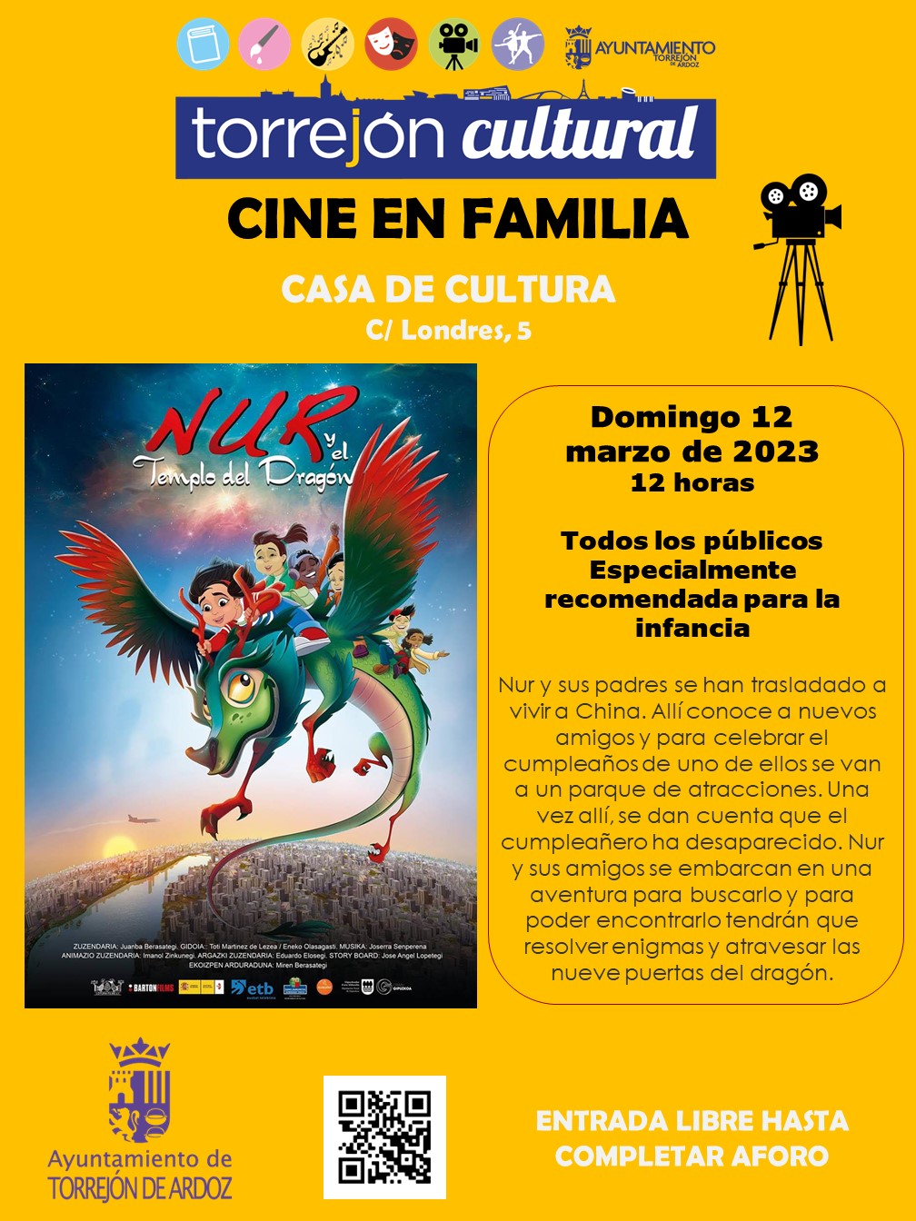 Cine en familia - Nur y el templo del dragón