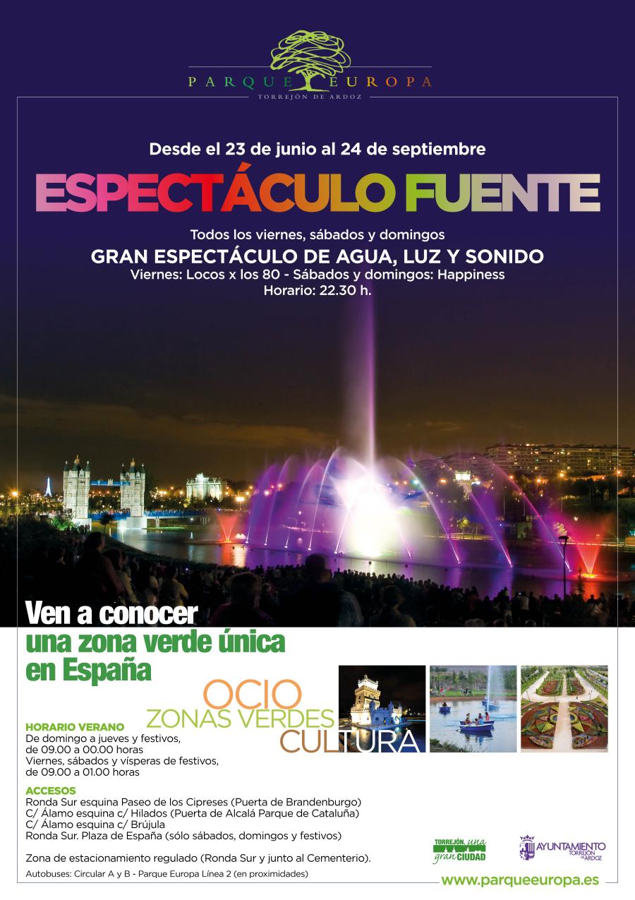 Espectáculo Fuente Parque Europa