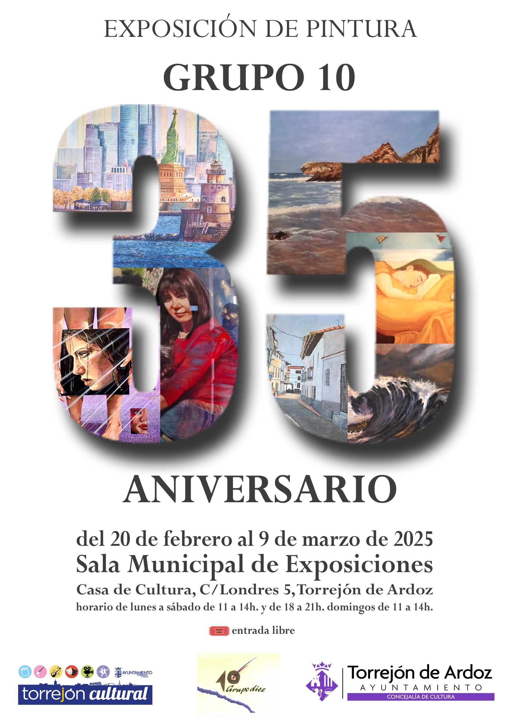 Exposición de pintura 35 aniversario Grupo 10