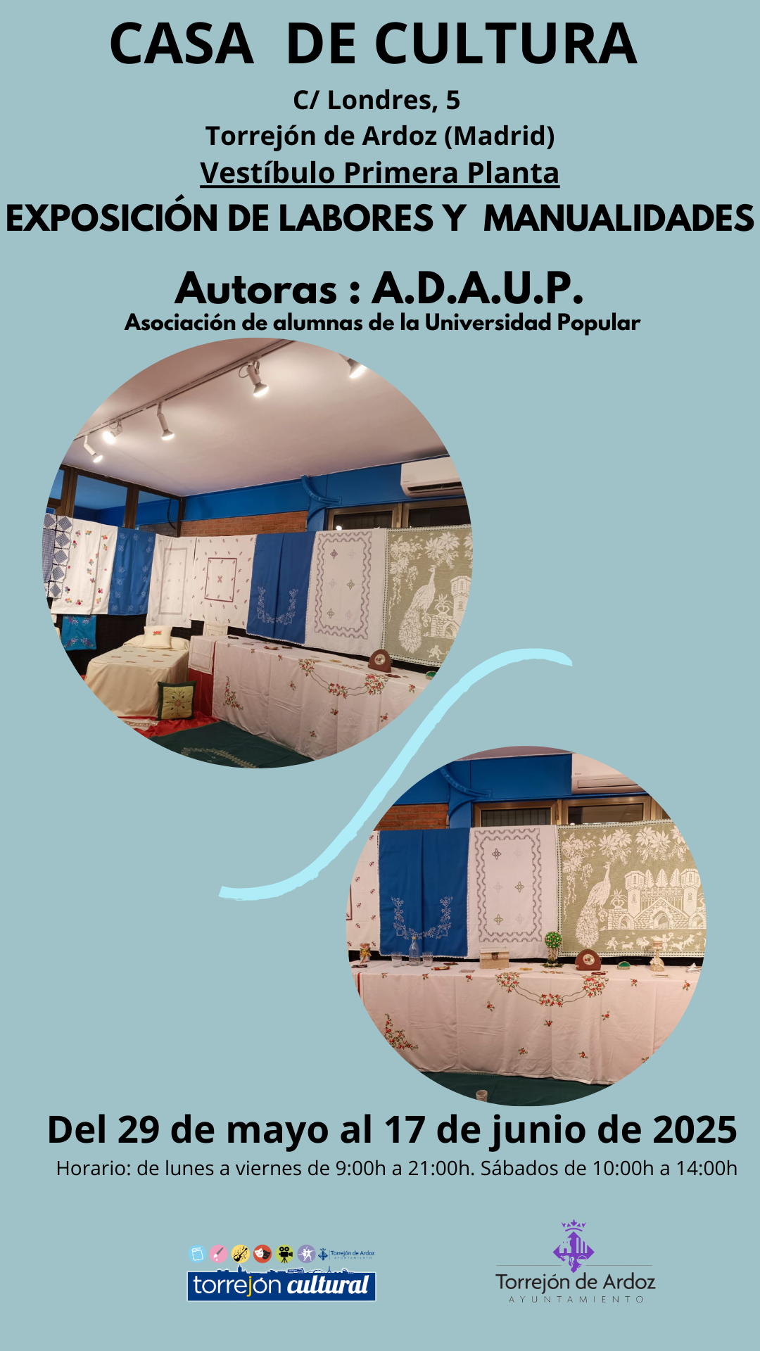 Exposición de ADAUP de labores y manualidades