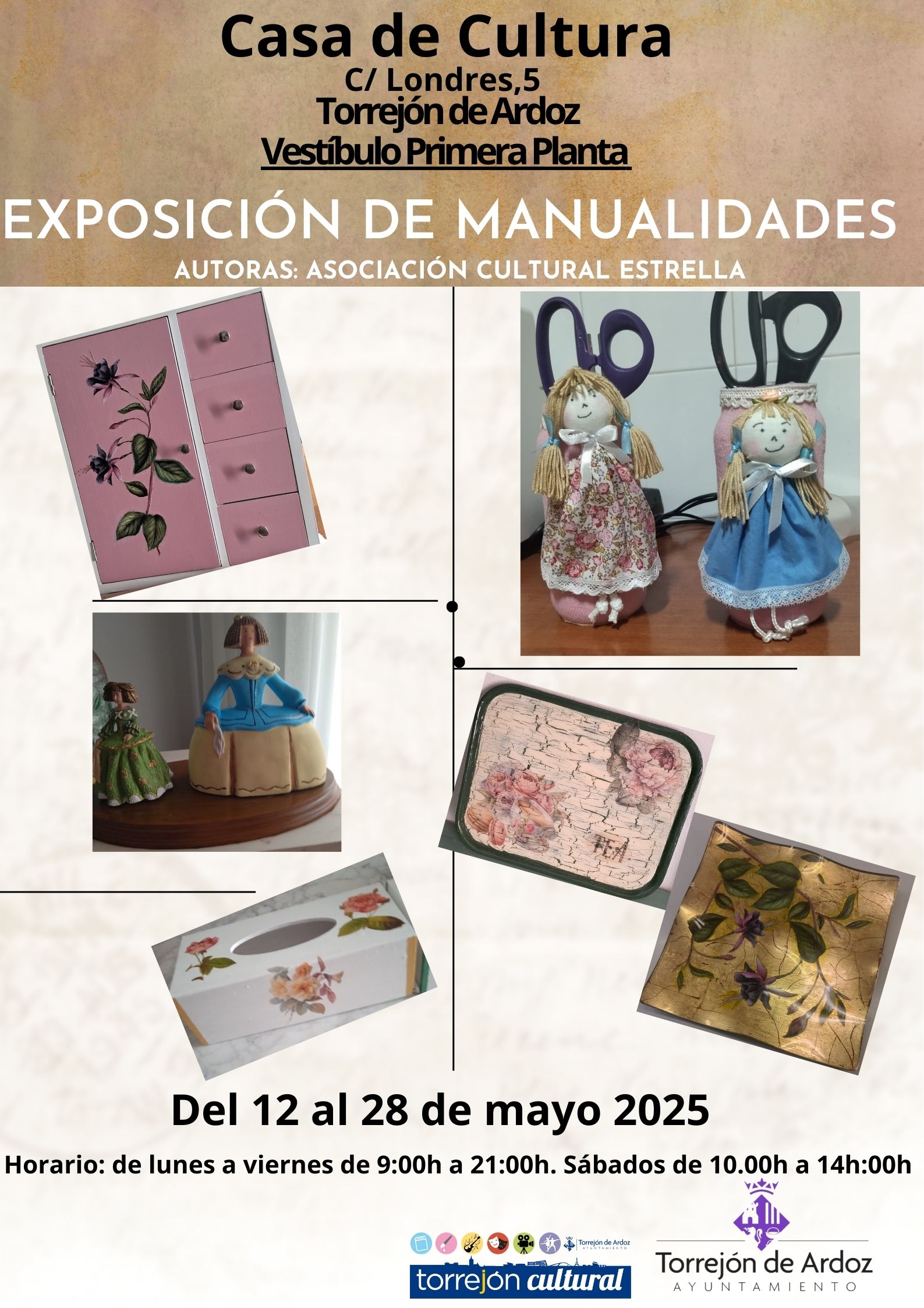 Exposición manualidades Asociación Cultural Estrella