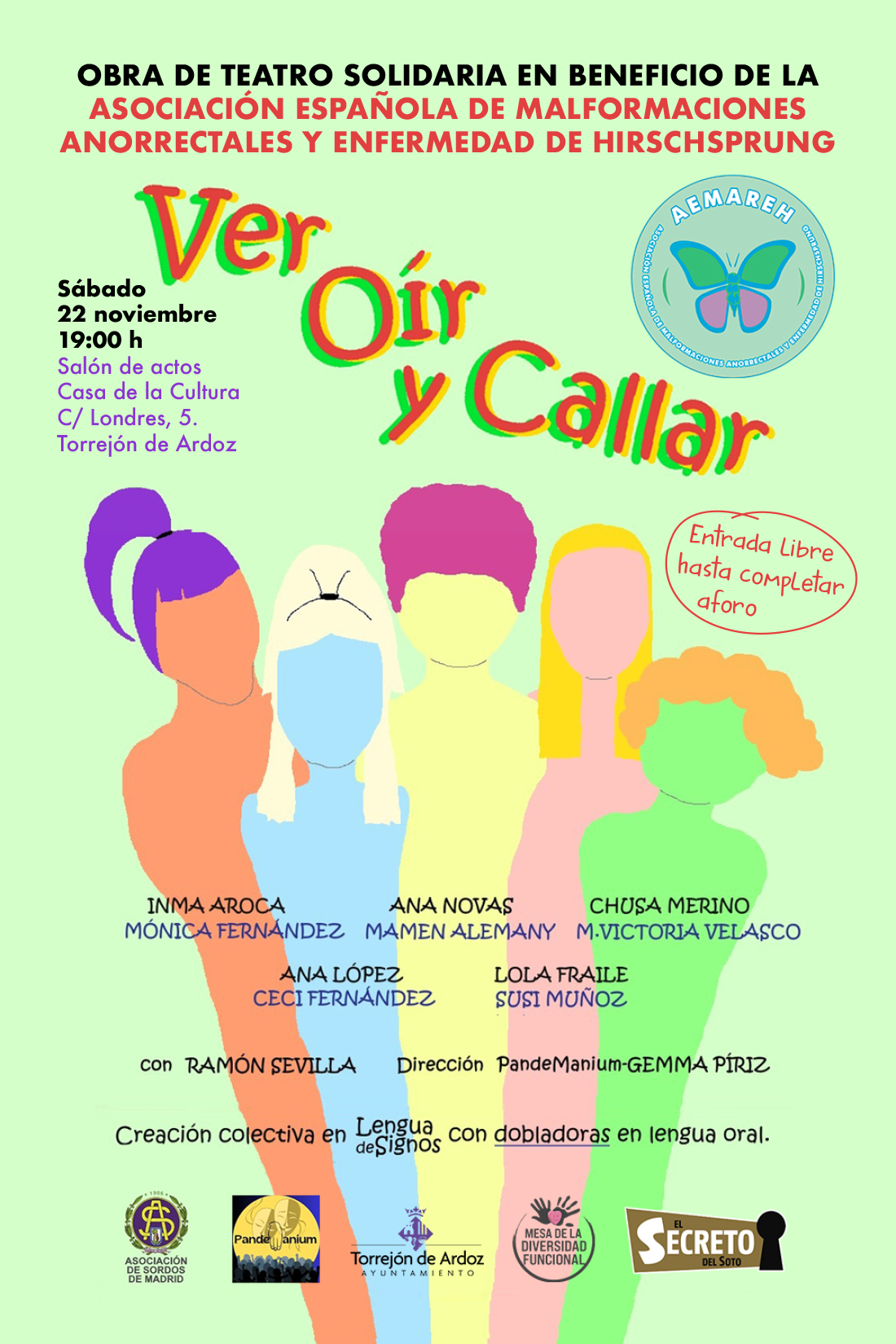 Obra de teatro solidaria: Ver, oir y callar