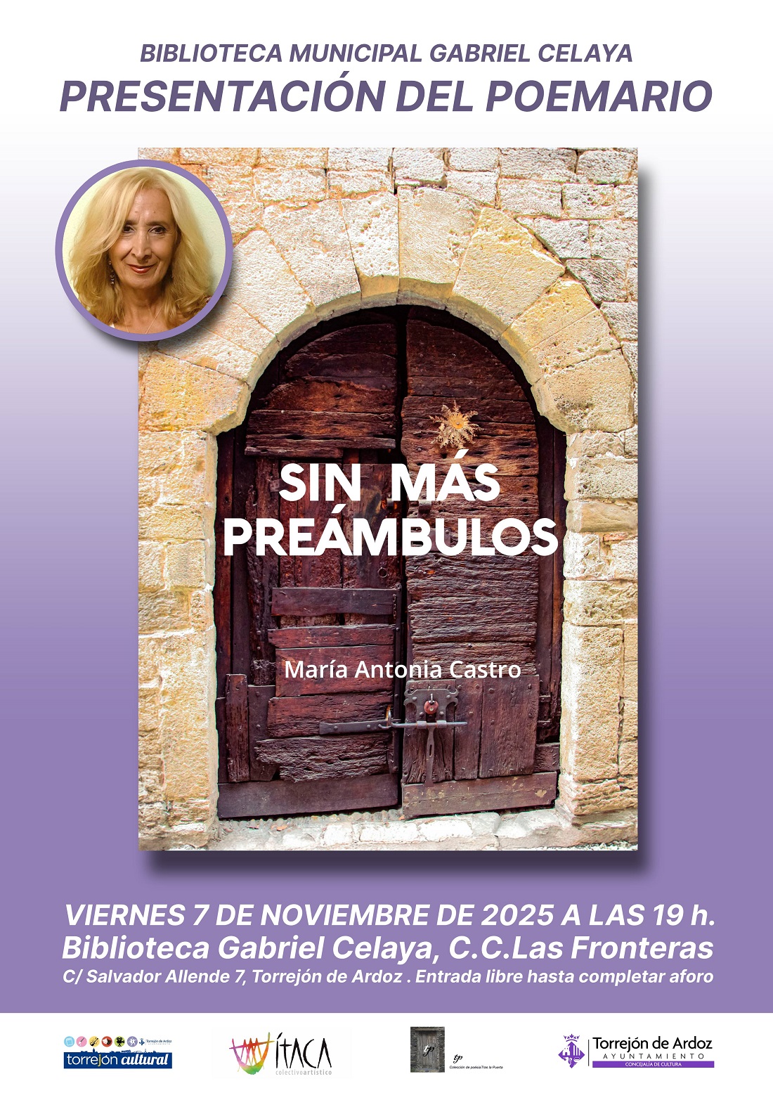 Presentación del poemario de María Antonia Castro: Sin más preambulos