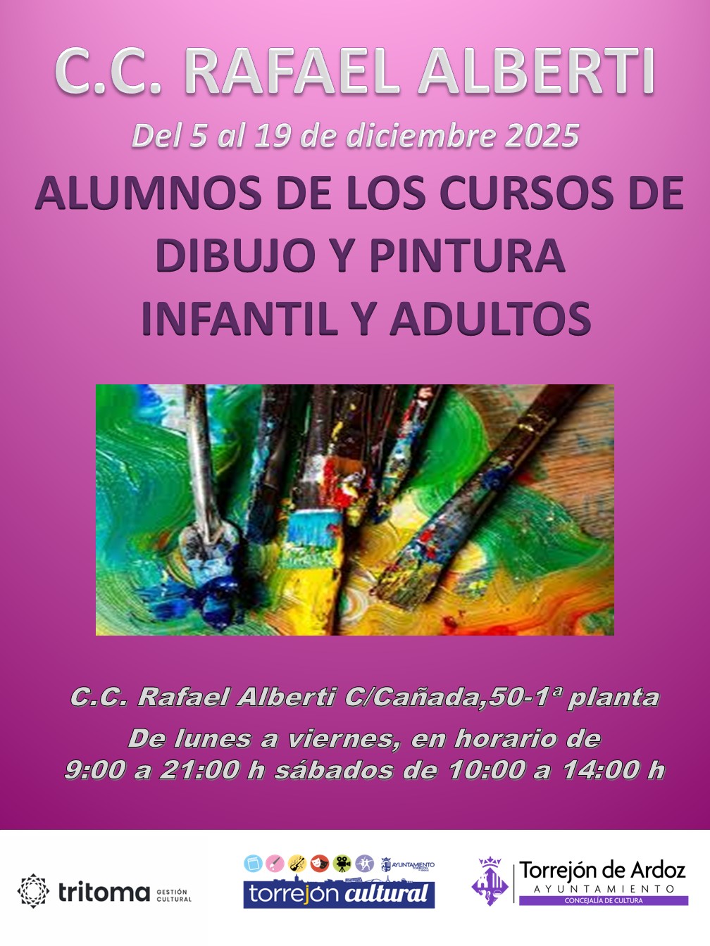 Exposición de trabajos de los alumnos de los cursos de dibujo y pintura
