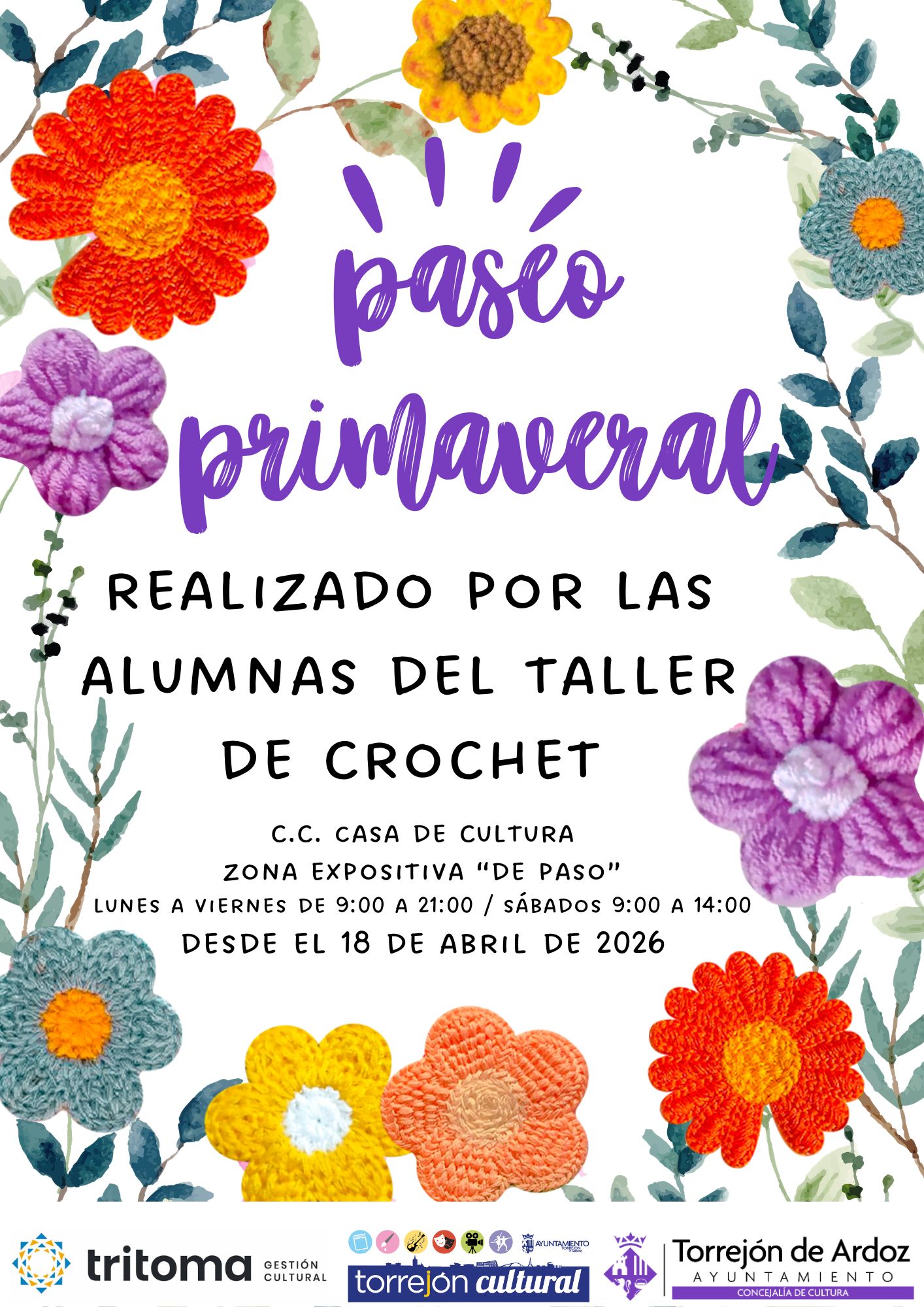 Exposición alumnas del taller de crochet