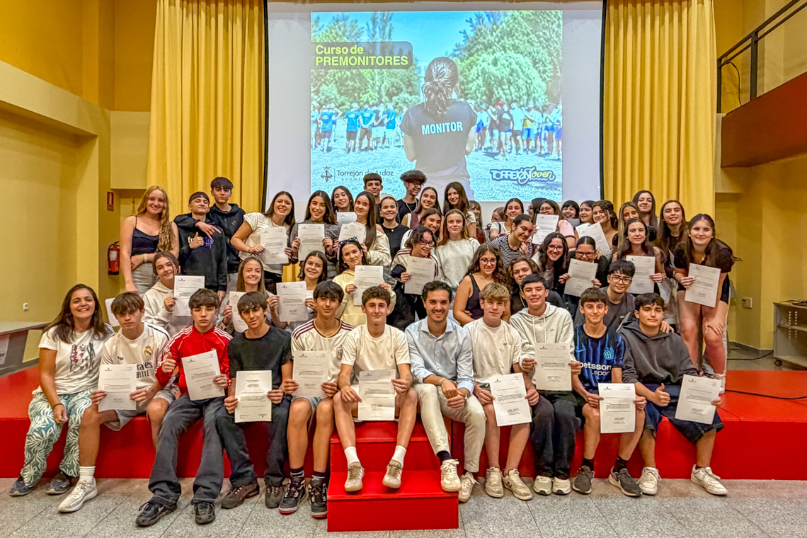 Torrejón de Ardoz celebra la entrega de diplomas a 60 jóvenes del Curso de Premonitores de Ocio y Tiempo Libre