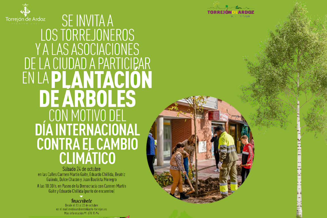 Torrejón de Ardoz se une al Día Internacional Contra el Cambio Climático con una plantación de árboles