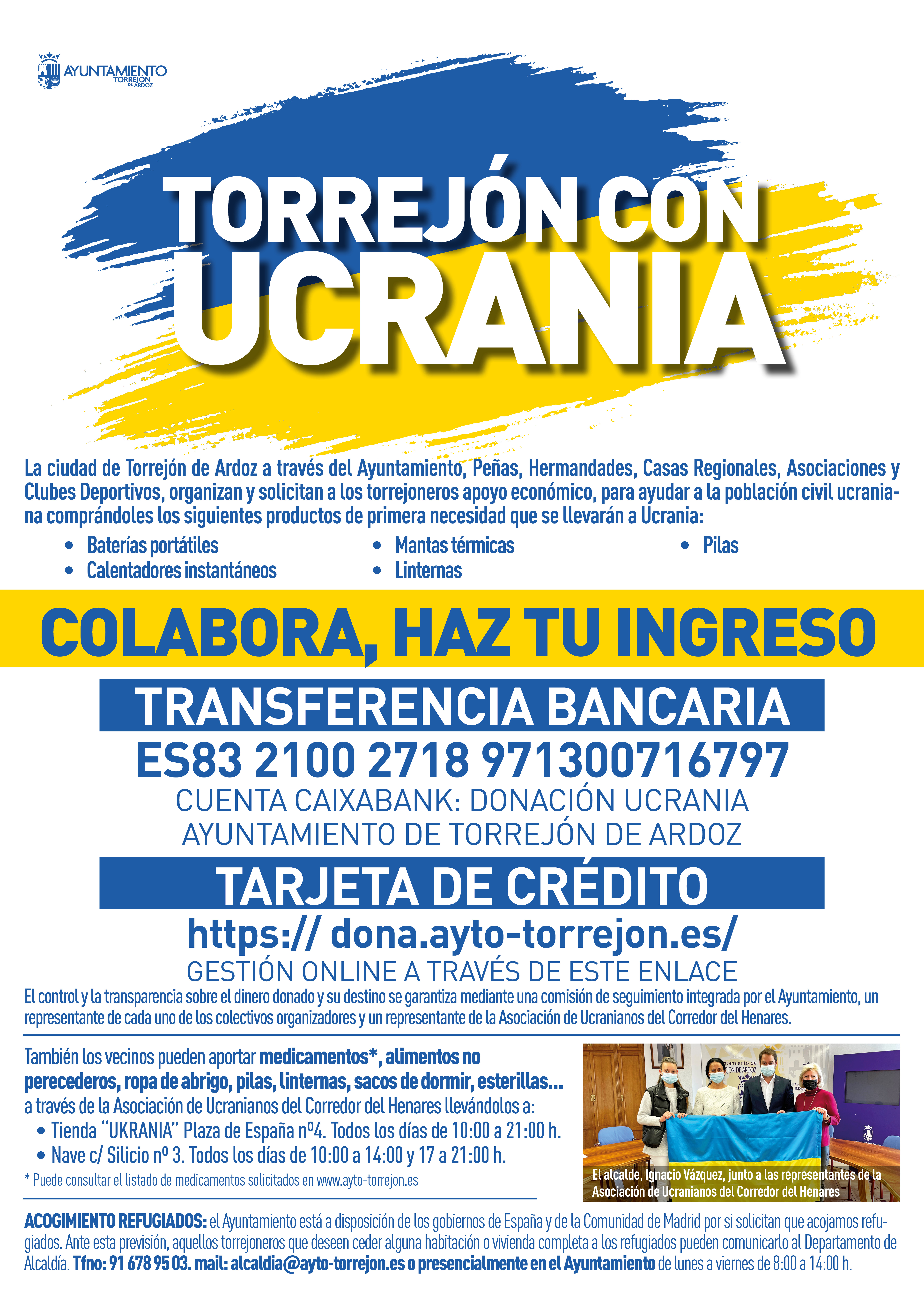 Cartel Torrejón con Ucrania