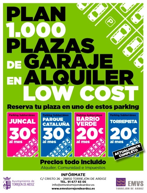 Plazas de garaje en alquiler low-cost