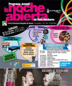 folleto programa juvenil la noche abierta