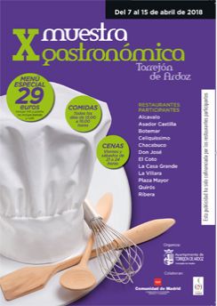 cartel muestra gastronomica con los menus