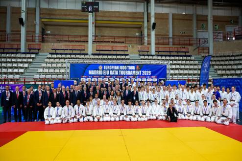 Participantes y jueces en el Madrid Kata Tournament 2026
