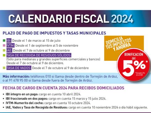 El alcalde, Alejandro Navarro Prieto, mantiene la bajada del IBI un 10% en el año 2024, que se amplía al 15% para aquellos torrejoneros que lo domicilien