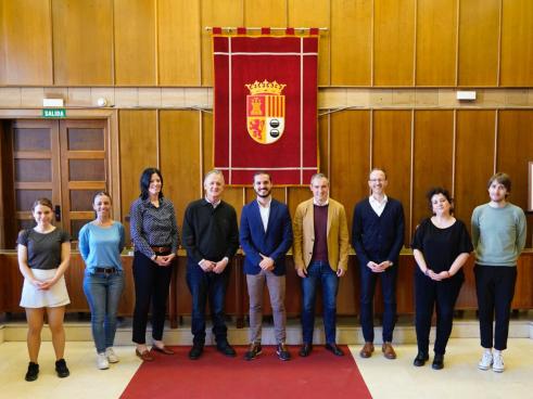 El alcalde, Alejandro Navarro Prieto, recibe a los expertos alemanes de la Escuela de Música de Ludwigshafen am Rhein