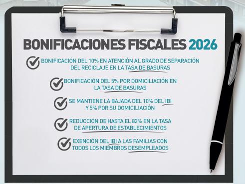 Bonificaciones fiscales 2026