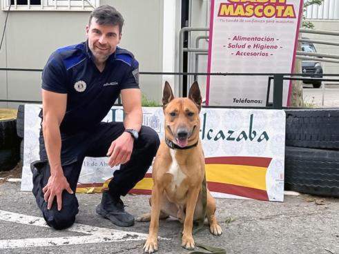 José María Suárez Liceras y su perro se llama Geo