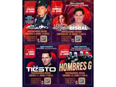 Invitaciones conciertos Fiestas Populares 2026