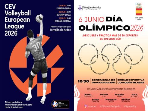 Liga Europea Voleibol y Día Olímpico