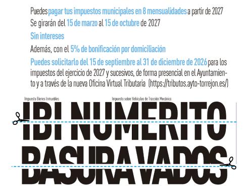 Impuestos en 8 mensualidades