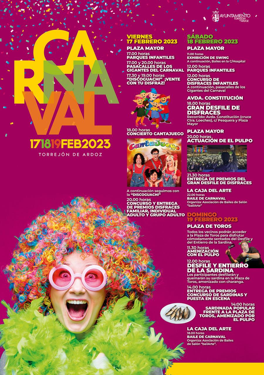 Programación Carnaval Torrejón de Ardoz 2023