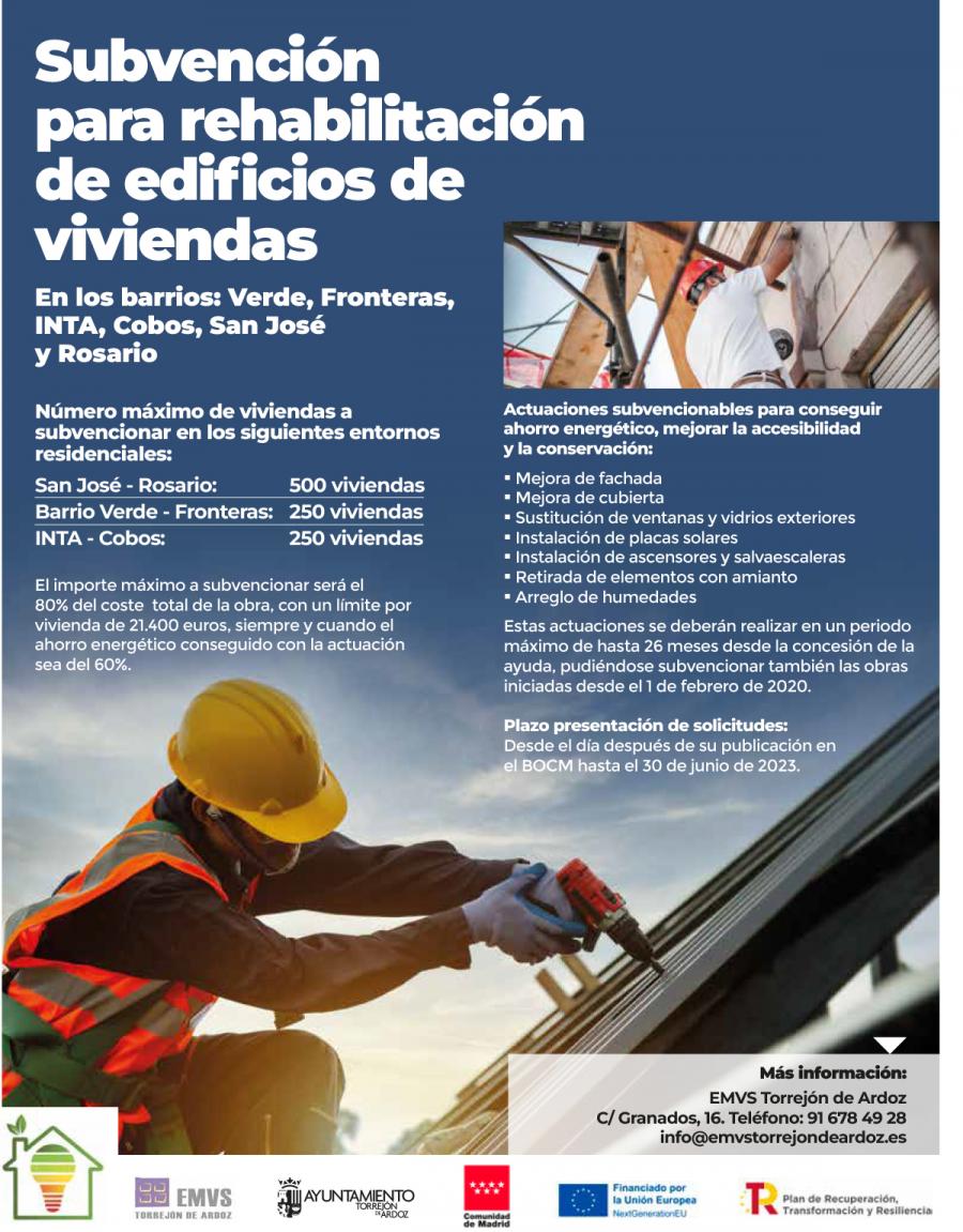 Subvención para la rehabilitación de edificios de viviendas