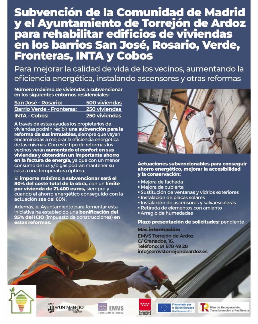 Subvención rehabilitación comunidades edificios