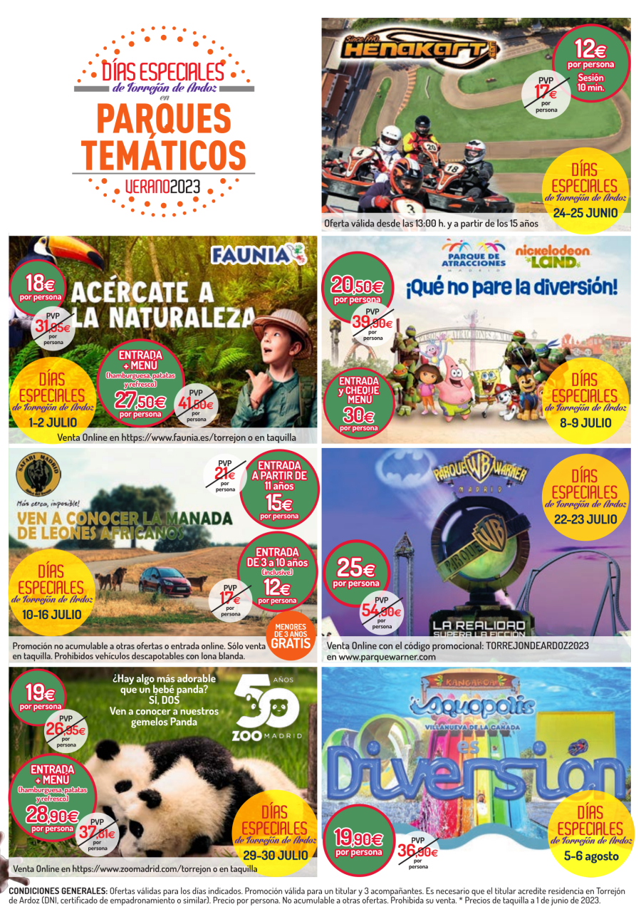 Días Especiales Torrejón de Ardoz verano 2023
