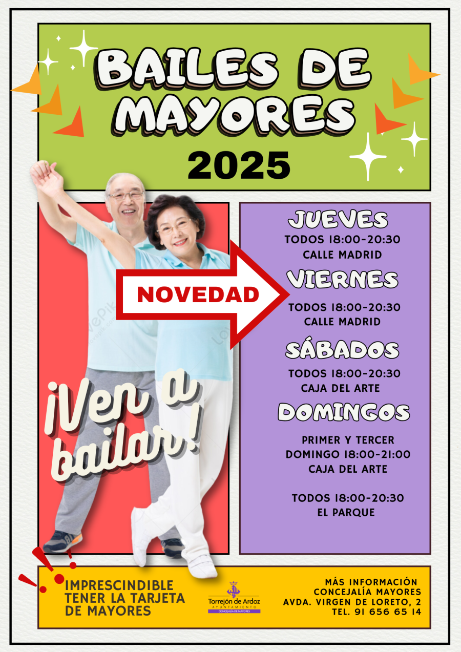 Bailes para mayores Torrejón de Ardoz