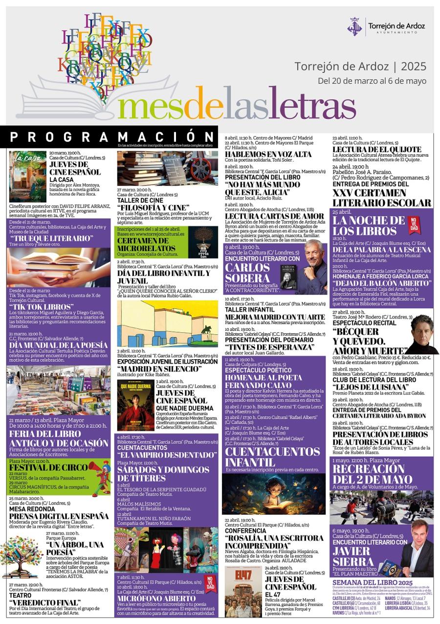 Mes de las Letras 2025