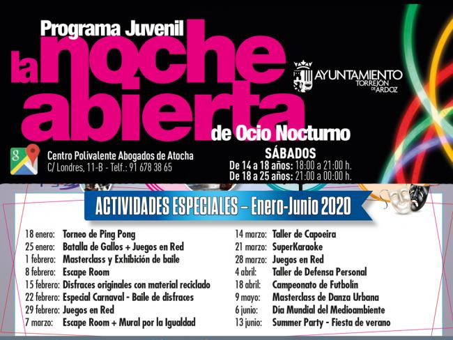 Este sábado 7 de marzo continúa la programación de “La noche abierta” con un ‘Escape Room’ y un ‘Mural por la Igualdad’ 