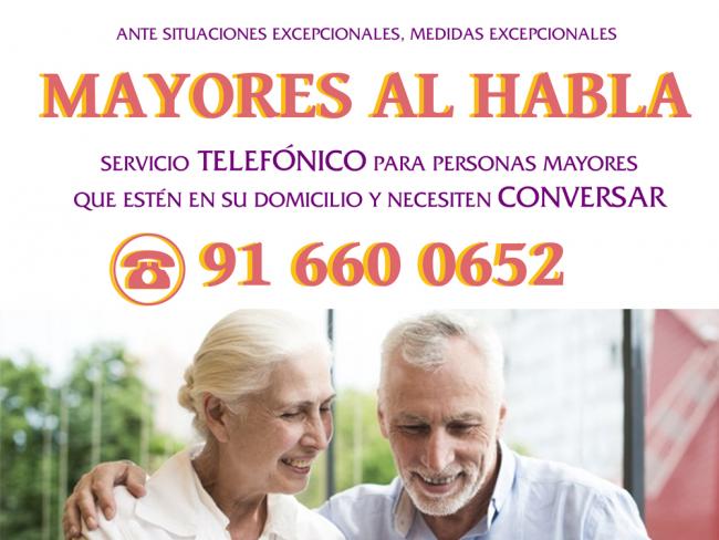 El Ayuntamiento de Torrejón de Ardoz habilita un servicio de acompañamiento telefónico para mayores, para prevenir situaciones de soledad ante el confinamiento provocado por el coronavirus