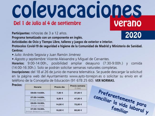 Colevacaciones verano 2020