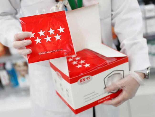 Mascarilla que la Comunidad de Madrid entrega de forma gratuita 