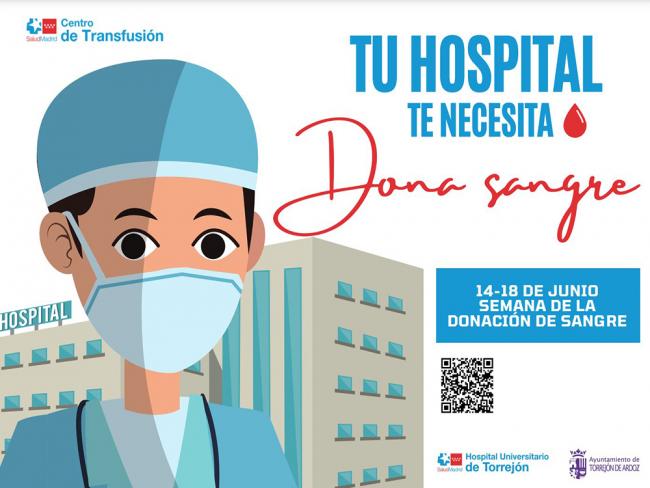 El Hospital Universitario de Torrejón se suma a la semana de la donación de sangre “Tu Hospital te necesita. Dona sangre”